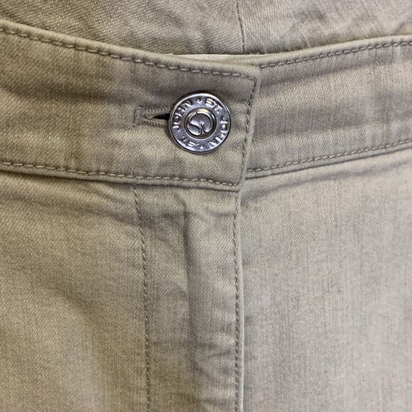 St John Sport Tan High Rise Straight Leg 5 Pocket Jean Style Pants Size 10 - Picture 4 of 12